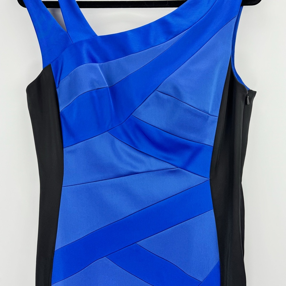 Split Shoulder Asymmetrical Colorblock Paneled Sh… - image 3